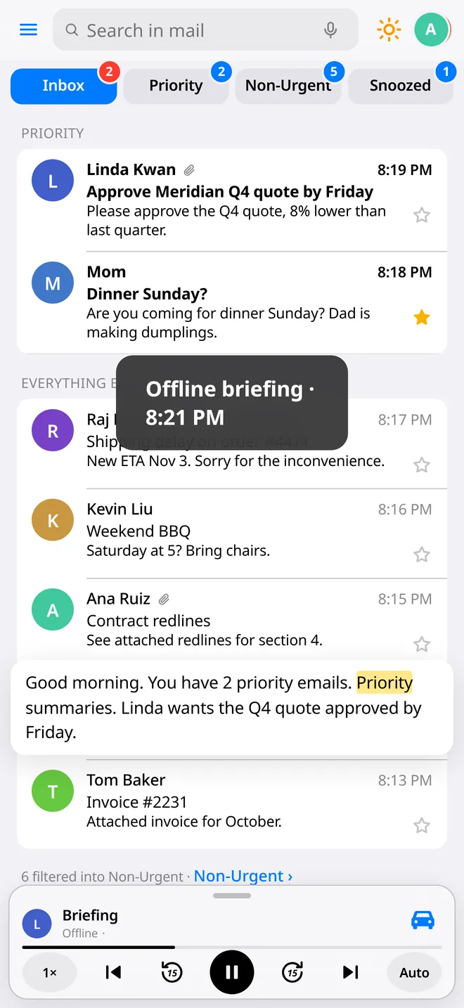 Offline Briefing download