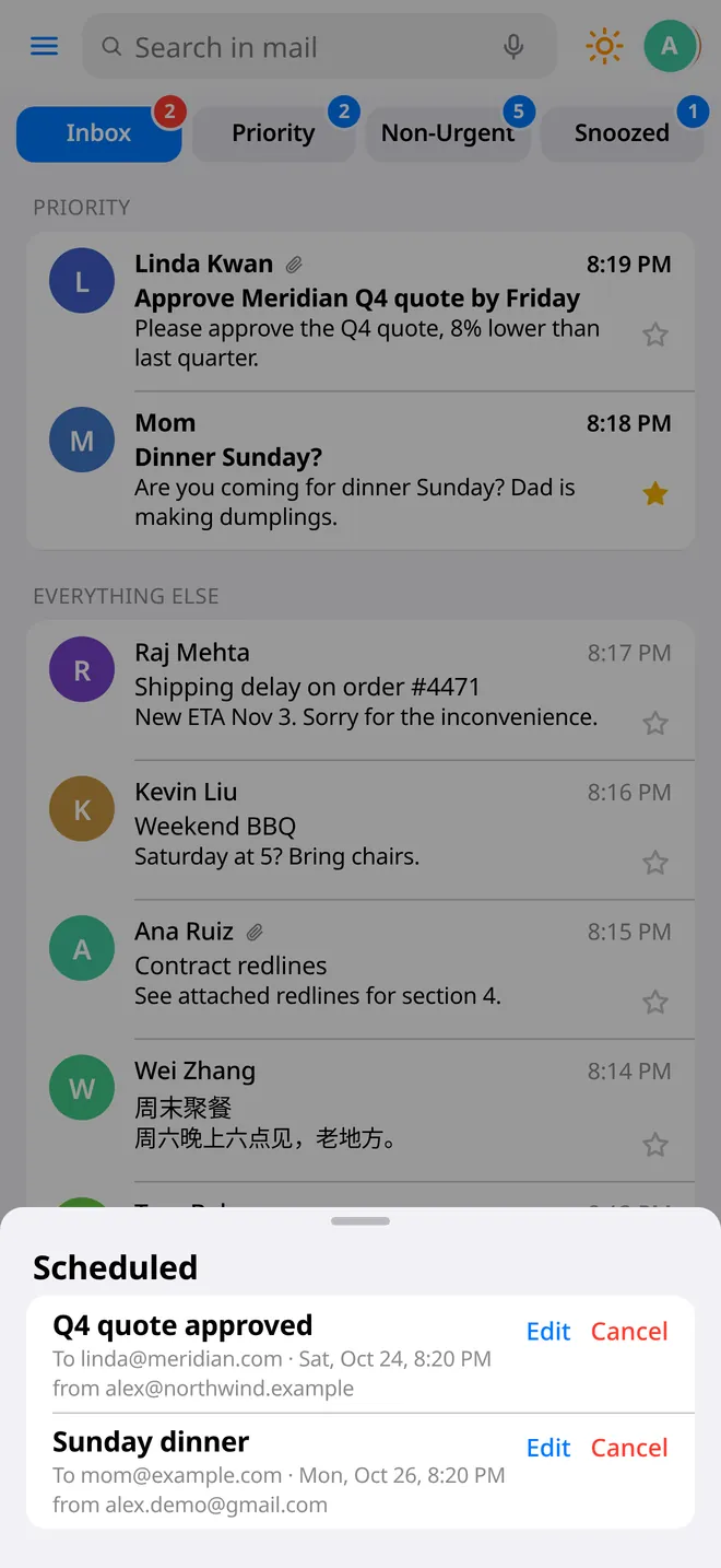 Scheduled messages